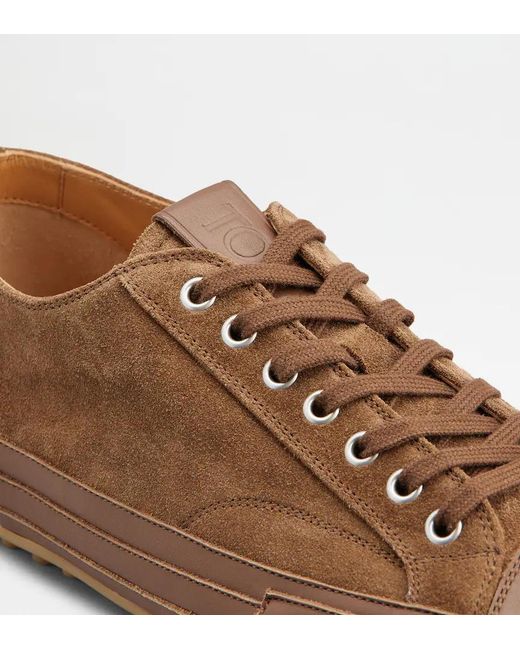 Tod's Brown Round-Toe Sneakers for men