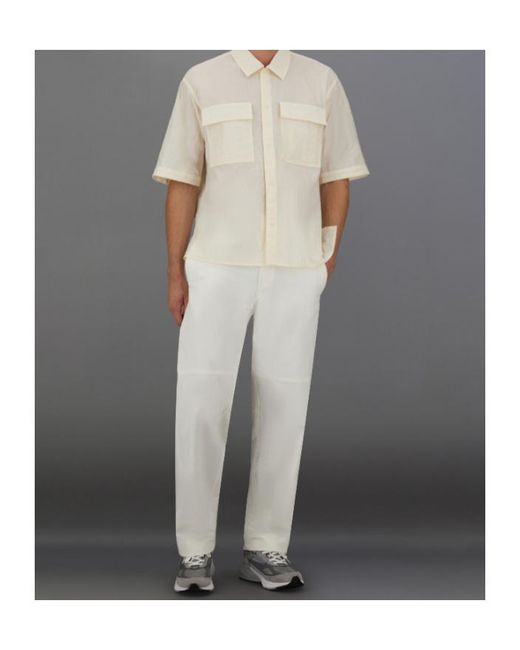 Herno White Flap-Pocket Short-Sleeve Shirt for men