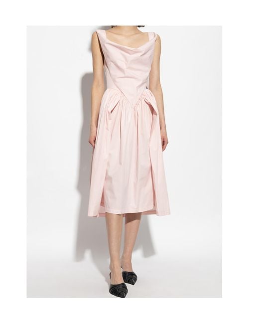 Vivienne Westwood Pink Sunday Sleeveless Midi Dress