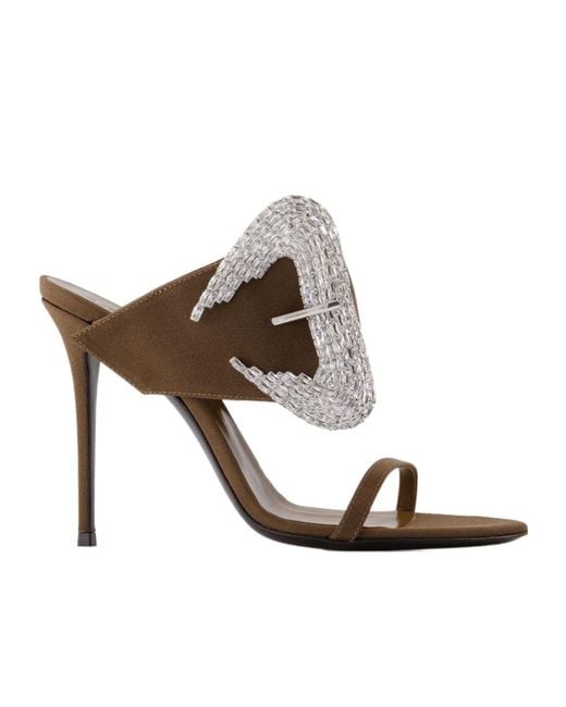Giuseppe Zanotti Brown Ludhovica Embellished Sandals