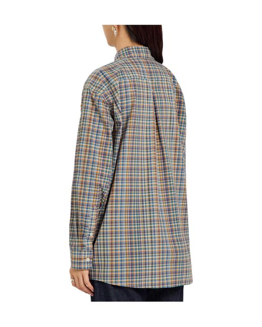 Totême Gray Checked Cotton-Poplin Shirt