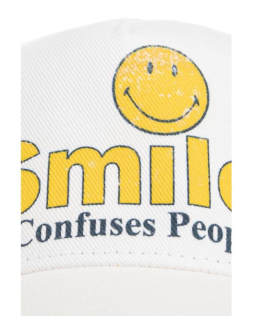 DSquared² White Smile Printed Baseball Cap for men