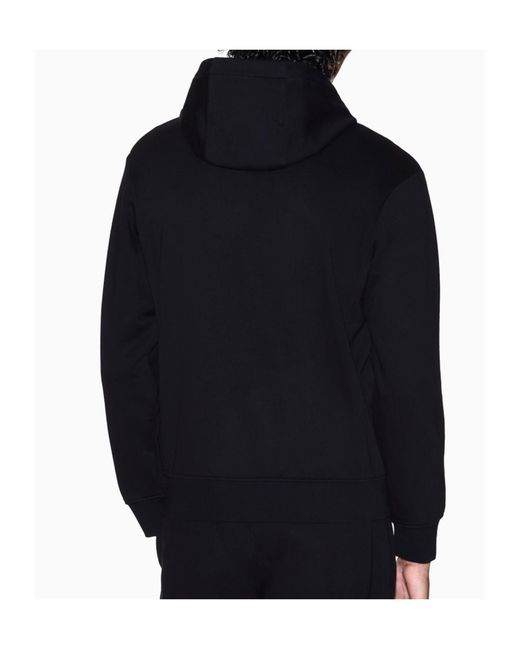 ARMANI EXCHANGE Blue Zip-Fastening Hoddie for men