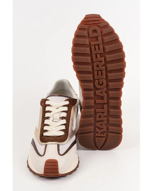 Karl Lagerfeld Natural Peep Lace Sneakers