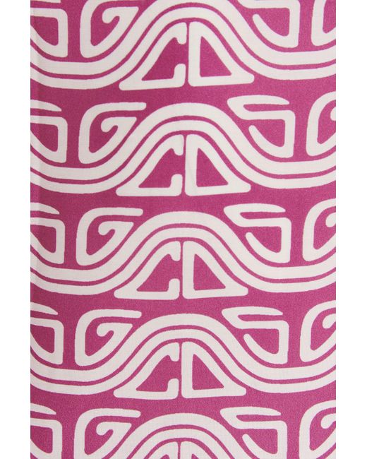 Gcds Pink Waved Logo Shirt for men