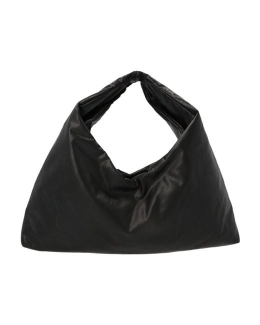 Kassl Black Anchor Drawstring Shoulder Bag