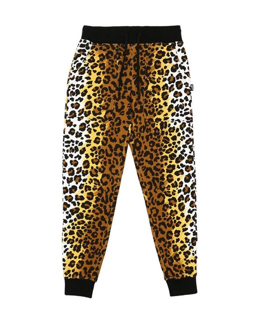 Moschino Multicolor Leopard Pattern Sweatpants
