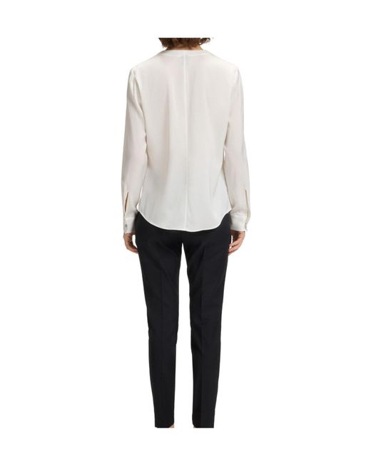 Boss White Longsleeve Blouse