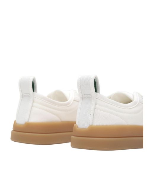 Bottega Veneta White Round-Headed Casual Shoes