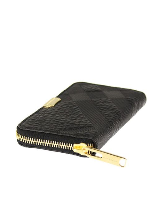 Burberry Black Checked Wallet