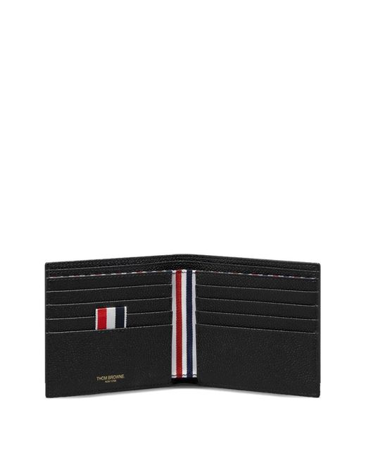 Thom Browne Black Hector-Motif Bi-Fold Wallet for men