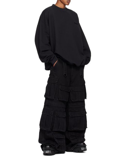 Vetements Blue Embroidered Sweatshirt for men