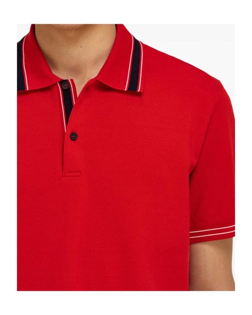 Ferragamo Red Short-Sleeved Polo Shirt for men