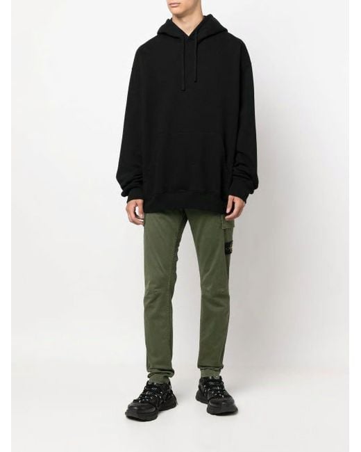 Stone Island Green Logo Details Tooling Casual Pants for men