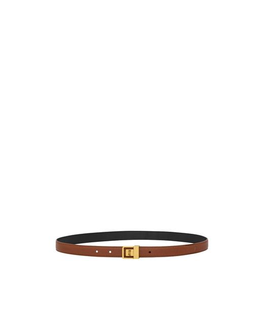 Saint Laurent White La 66 Thin Belt