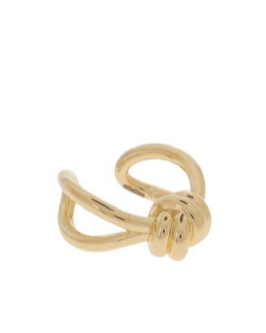 Bottega Veneta Metallic Knot Ring