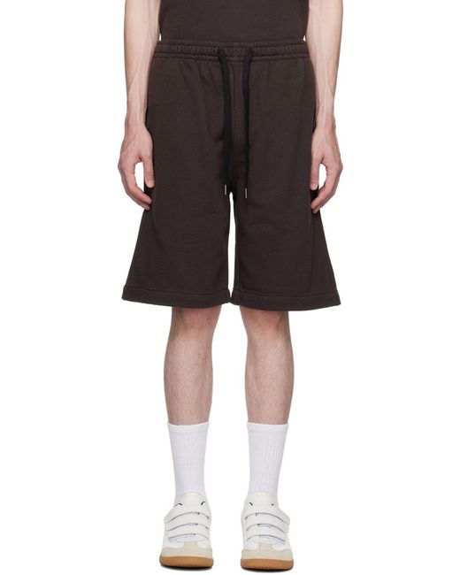 Isabel Marant Black Logo Embroidered Drawstring Shorts for men