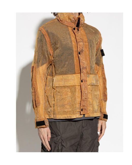 Stone Island Multicolor Logo Patch Long Sleeved Jacket for men