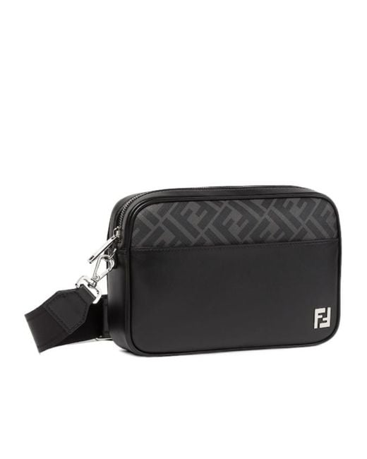 Fendi Black Squared Ff Camera Case for men