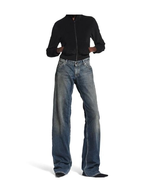 Balenciaga Blue Fitted Low-Waisted Jeans