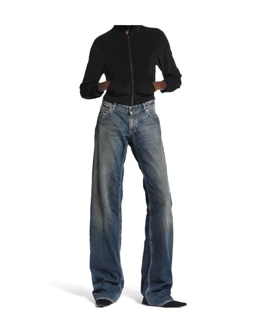 Balenciaga Blue Fitted Low-Waisted Jeans