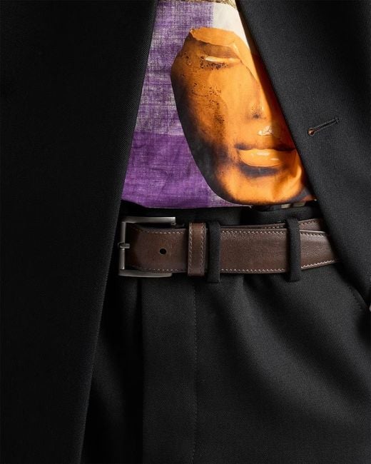 Prada Brown Leather Belt for men