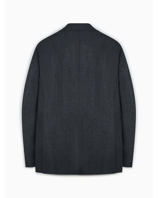 Canali Blue Long-Sleeve Blazer for men