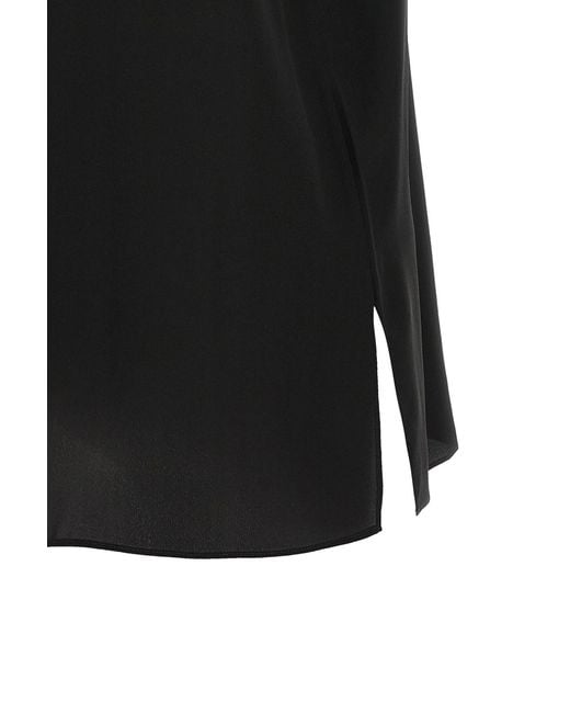 Brunello Cucinelli Black 'Monile' Silk Top