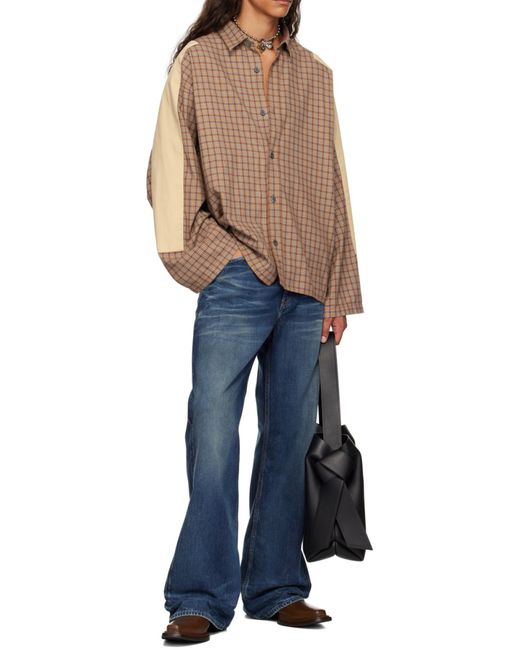 Acne Blue Logo Patch Straight Leg Jeans for men