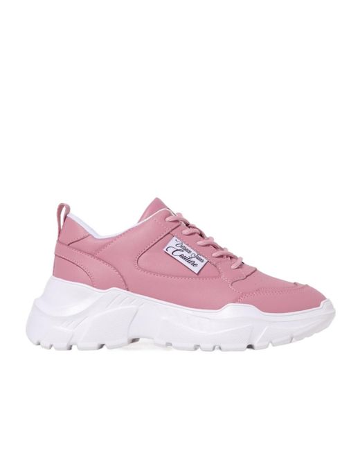 Versace Jeans Pink Lace-Up Sneakers