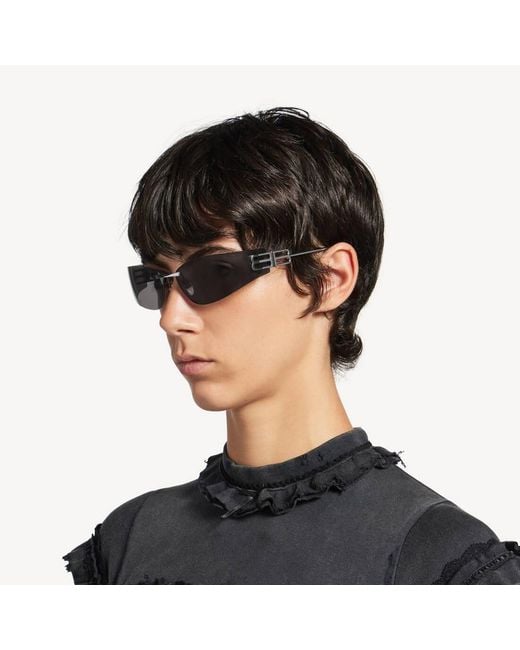 Balenciaga White Eyewear Wrap-Around Sunglasses