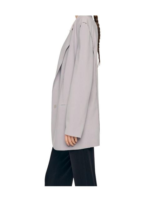 Norma Kamali Gray Single-Breasted Suit Jacket