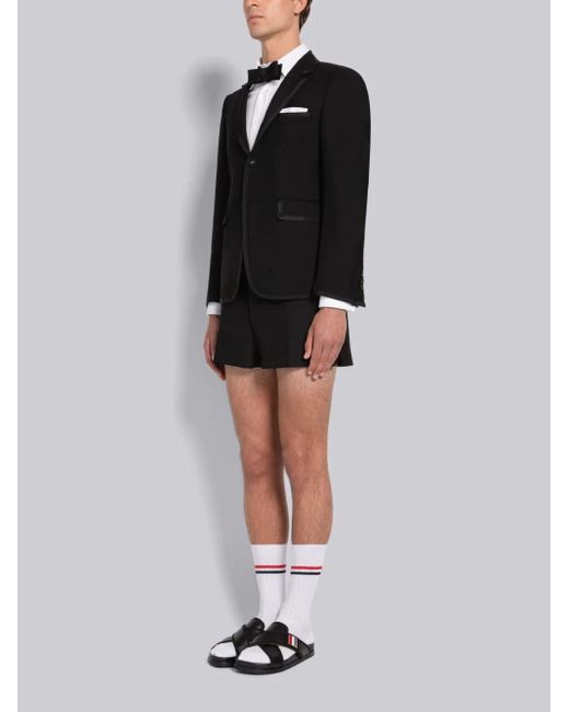 Thom Browne Black Cross-Over Flat Sandals for men