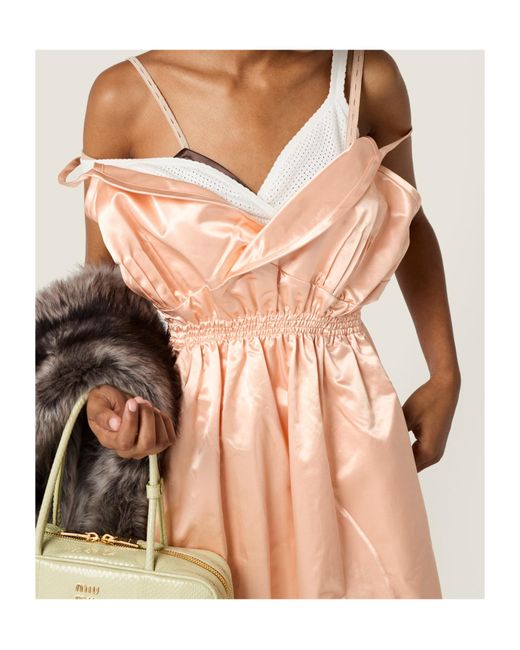 Miu Miu Brown Satin Bra