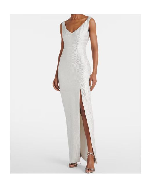 Roland Mouret White Bridal Embellished Gown