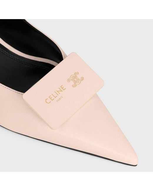 Céline White Signature Slingback