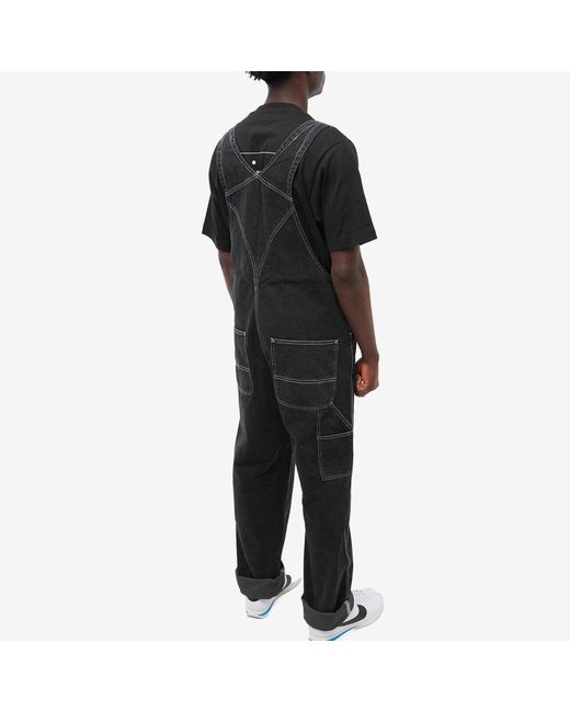 Carhartt Black Logo-Patch Straight-Leg Dungarees for men