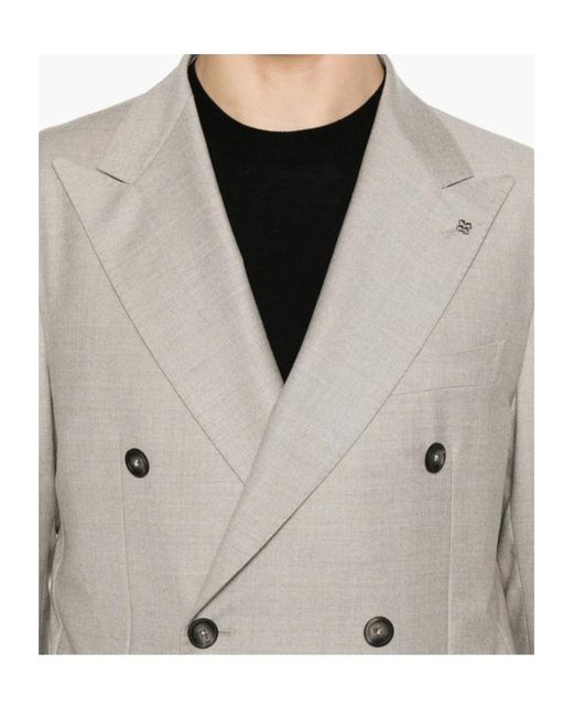 Tagliatore Natural Double-Breasted Suit Jacket for men