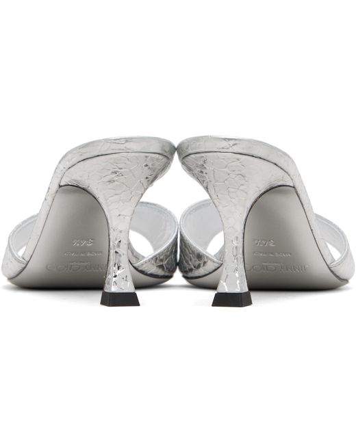 Jimmy Choo White Skye 70 High-Heeled Sandals