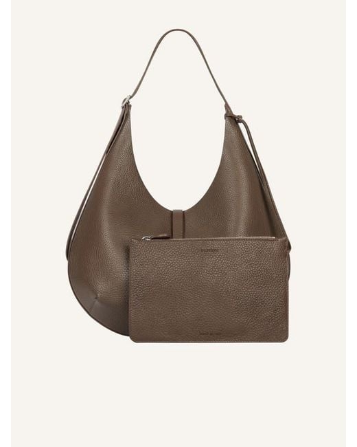 Courreges Brown Logo-Buckle Shoulder Bag