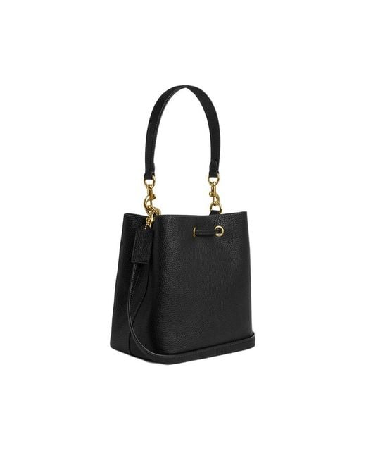 COACH Black Rowan Bucket Bag