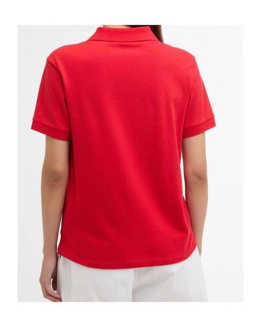 Barbour Red Bowford Polo Top