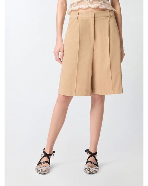 Pinko Natural Bryana Tailored Bermuda Shorts