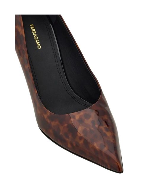Ferragamo Brown Pointed High Heels