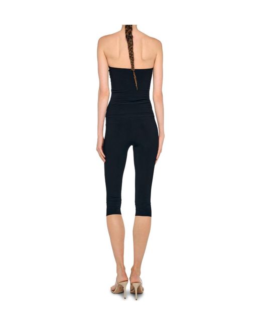 Norma Kamali Blue Pedal Pusher Jumpsuit