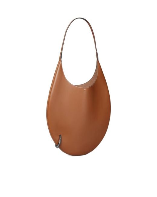 Tory Burch Brown Pierced Soft Shoulder Bag