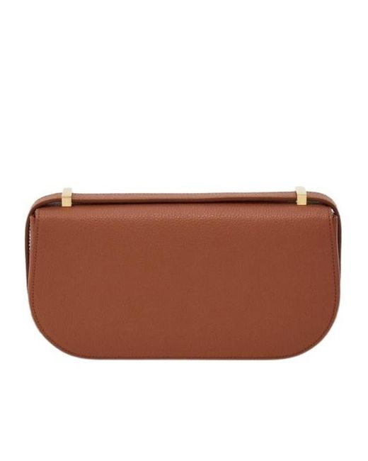 Ferragamo Brown Double Gancini Mini Crossbody Bag