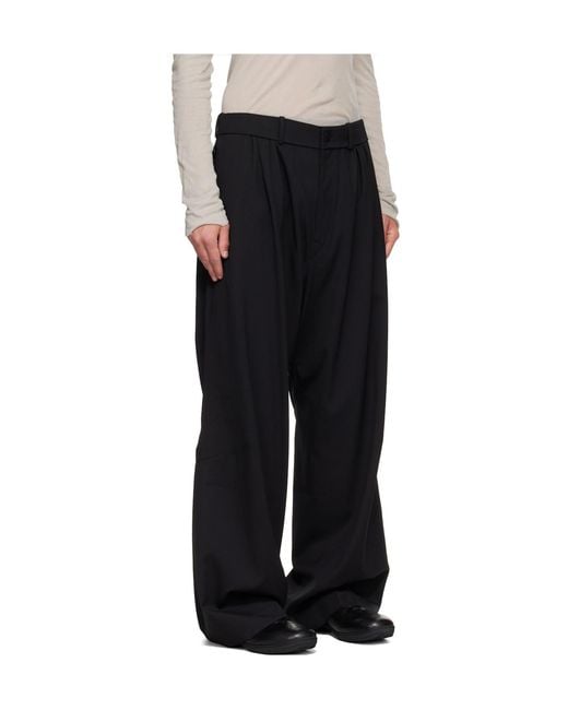 Kiko Kostadinov Black Casual Trousers With Belt Loops for men