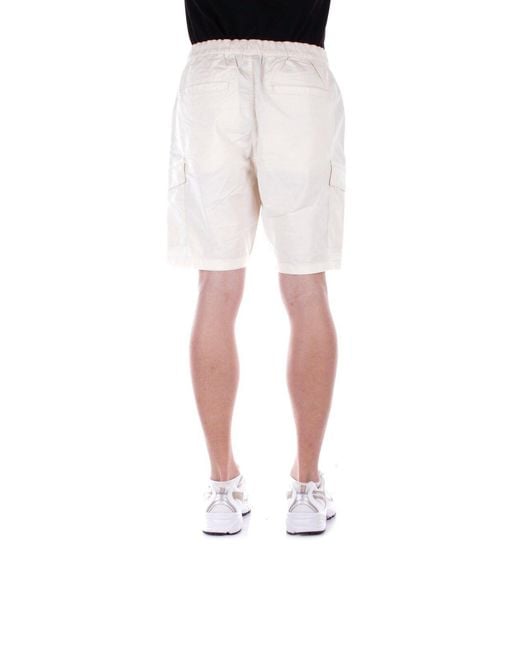 Barbour White International Logo Printed Shorts for men