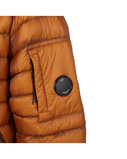 C P Company Orange Long-Sleeved Down Jacket for men